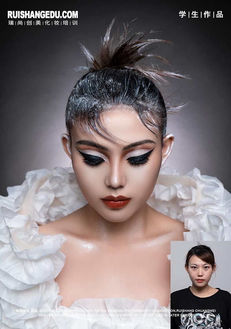 瑞尚創(chuàng)美化妝培訓 彩妝大師研修班8月作品展