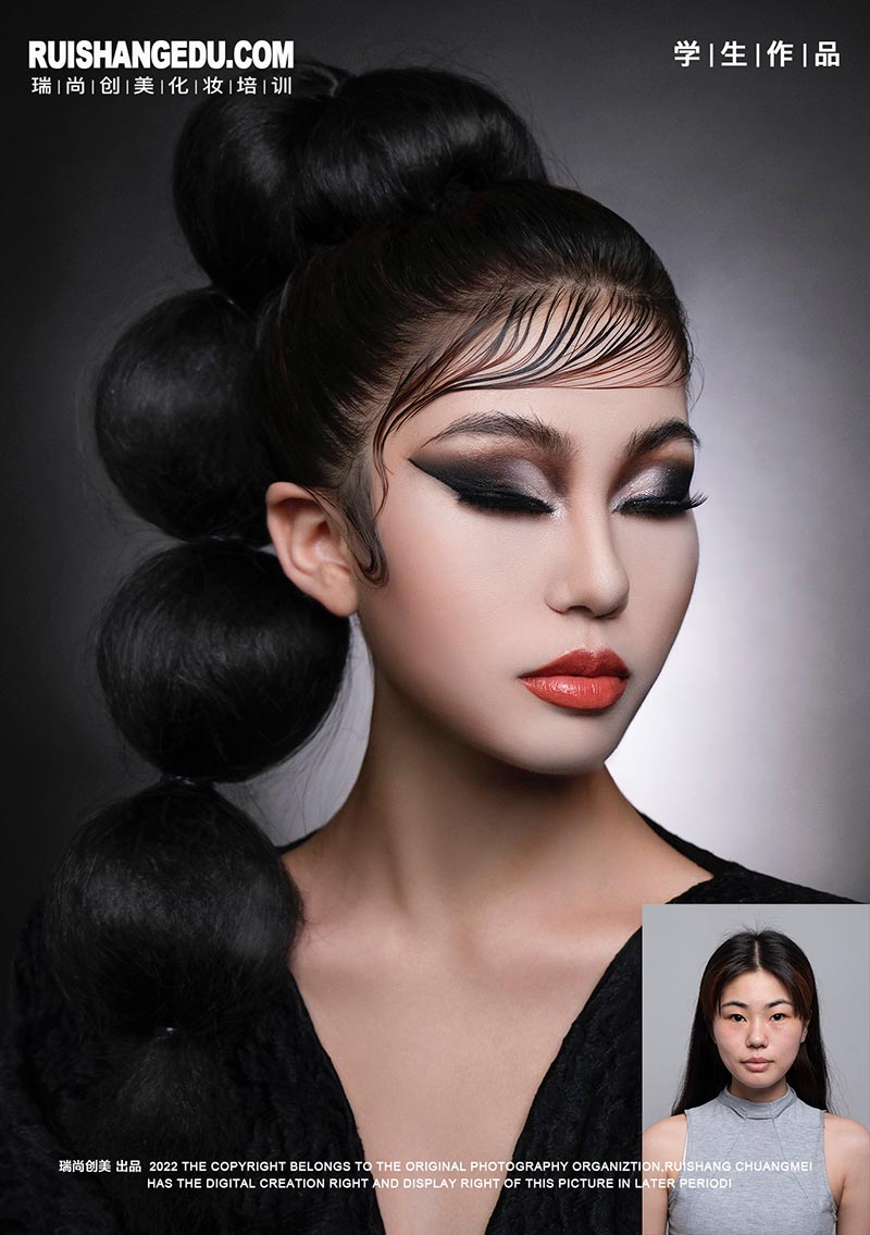 瑞尚創(chuàng)美化妝培訓 彩妝大師研修班8月作品展