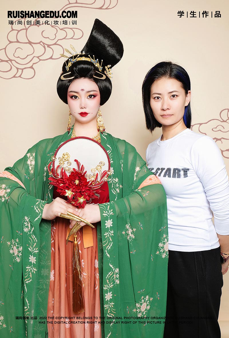 瑞尚創(chuàng)美化妝培訓(xùn) 古風(fēng)梳妝大專班11月作品第二期