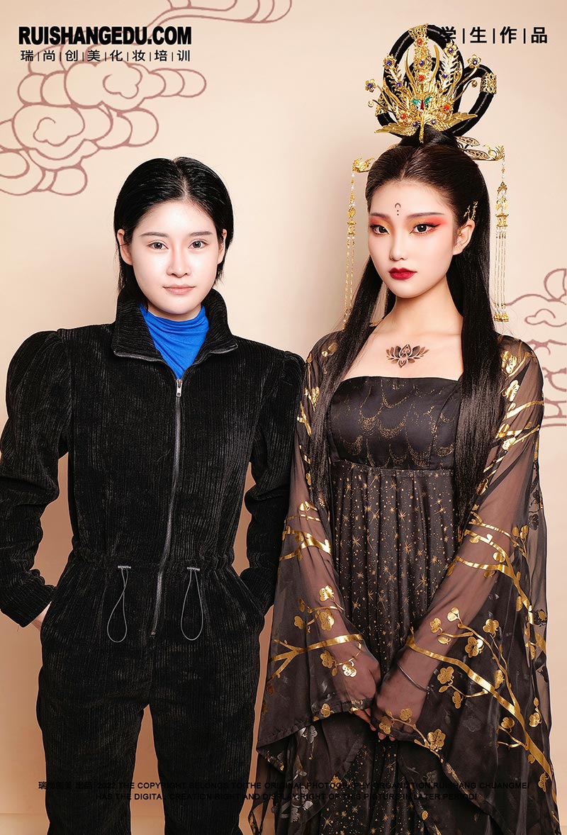 瑞尚創(chuàng)美化妝培訓(xùn) 古風(fēng)梳妝大專班11月作品第二期