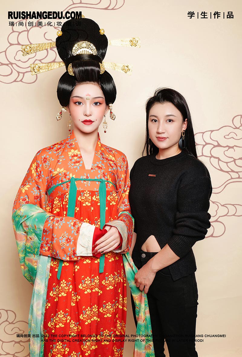 瑞尚創(chuàng)美化妝培訓(xùn) 古風(fēng)梳妝大專班11月作品第二期