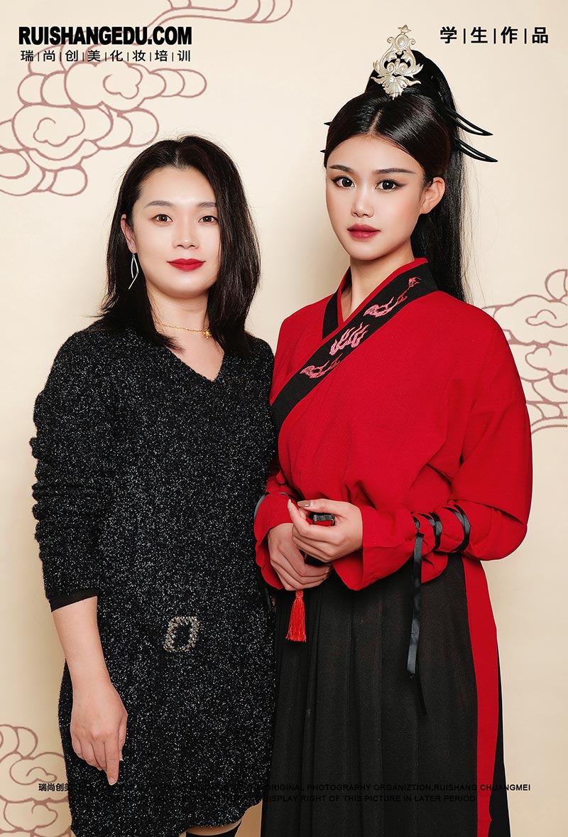 瑞尚創(chuàng)美化妝培訓(xùn) 古風(fēng)梳妝大專班11月作品第二期
